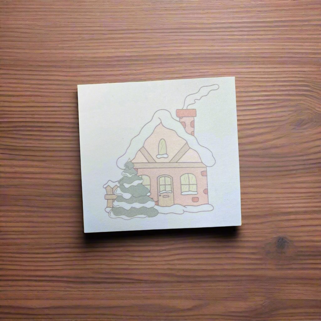 Winter Cabin Sticky Note