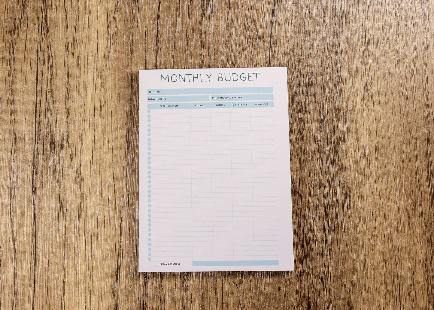 Monthly Budget (Travel Size)