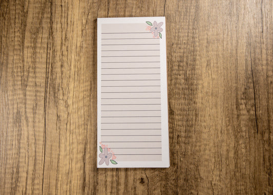 Purple Floral Magnetic Notepad